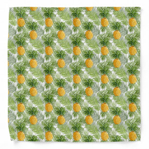 Tropical Palm Leaves & Pineapples Bandana
