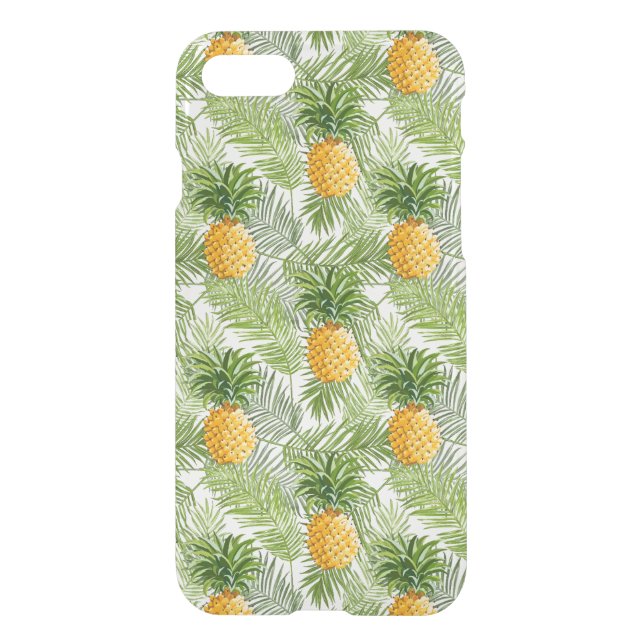 Tropical Palm Leaves & Pineapples Uncommon iPhone Case (Back)