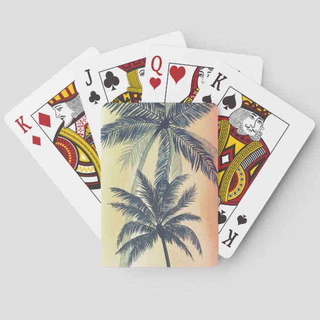 Tropical Palm Leaves Poker Cards (Back)