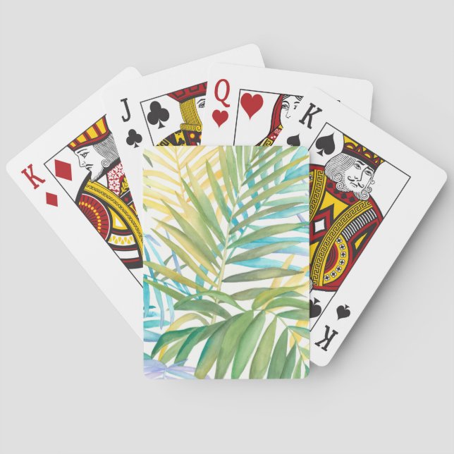 Tropical Palm Leaves Poker Cards (Back)