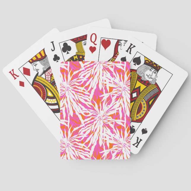Tropical Palm Leaves Poker Cards (Back)