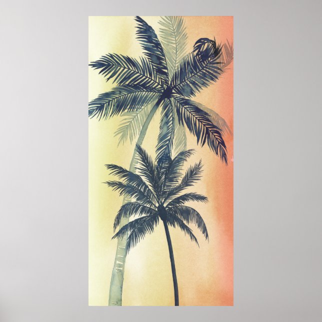 Tropical Palm Leaves Poster (Front)