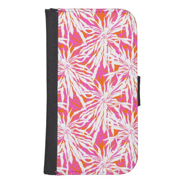 Tropical Palm Leaves Samsung Galaxy Wallet Case (Front)