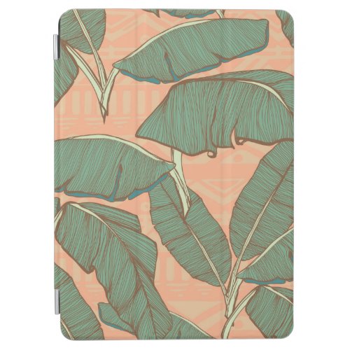 Tropical palm leaves seamless background iPad air cover