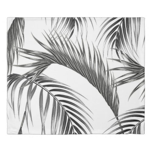Tropical palm leaves seamless floral jungle patter duvet cover
