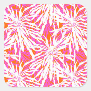 Tropical Palm Leaves Square Sticker