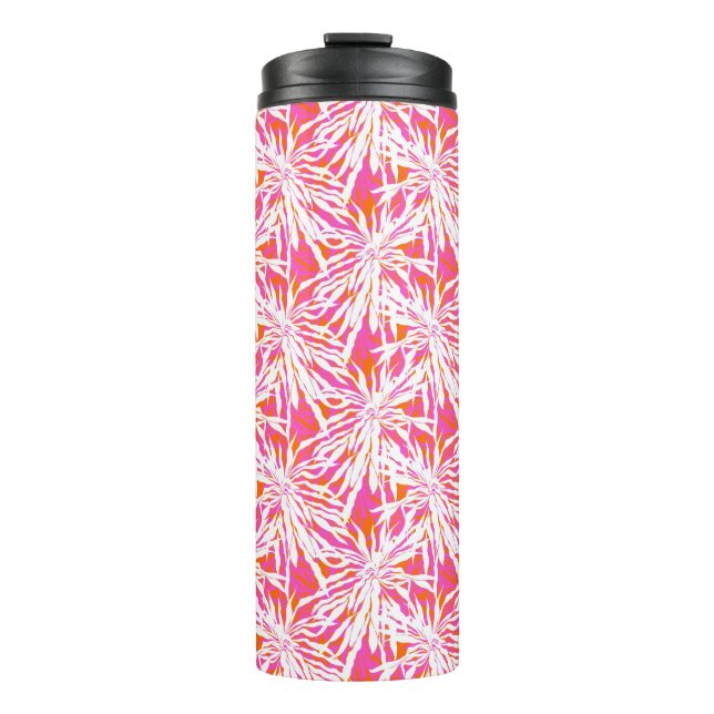 Tropical Palm Leaves Thermal Tumbler (Front)