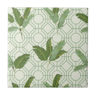 Tropical Palm Leaves Tile