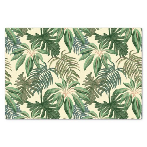 Tropical Palm Leaves Tissue Paper