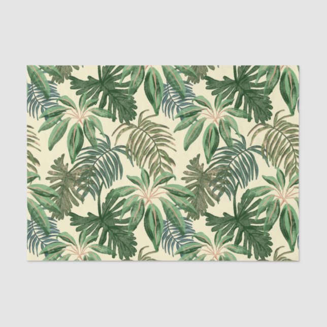 Tropical Palm Leaves Tissue Paper (Front)