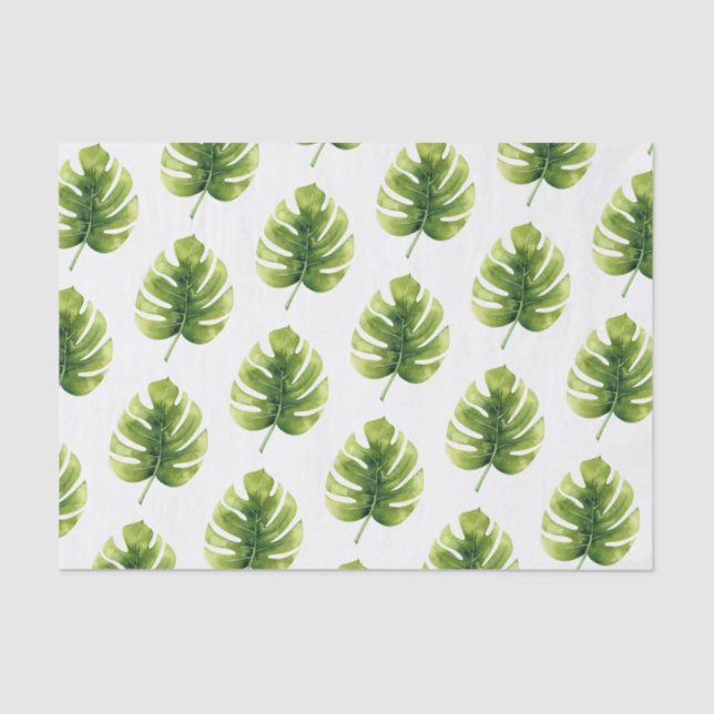 Tropical Palm Leaves Tissue Paper (Front)