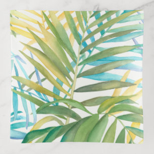Tropical Palm Leaves Trinket Tray