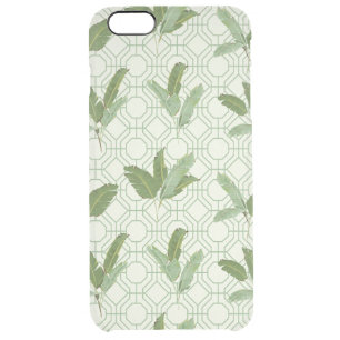Tropical Palm Leaves Clear iPhone 6 Plus Case