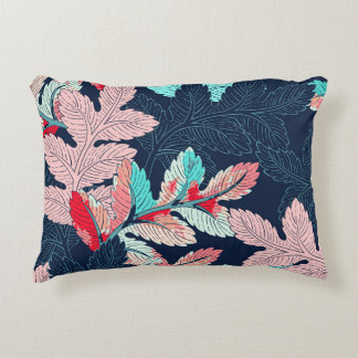 Tropical Palm Leaves: Vintage Pattern Accent Pillow