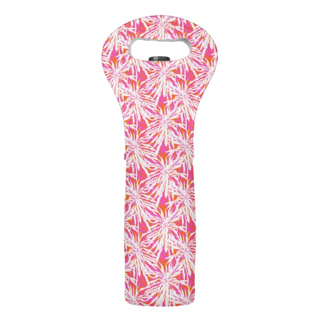 Tropical Palm Leaves Wine Bag (Front)