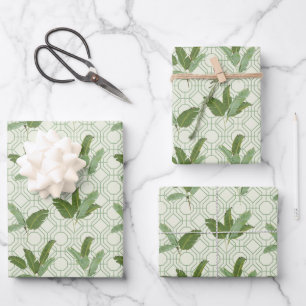 Tropical Palm Leaves Wrapping Paper Sheets