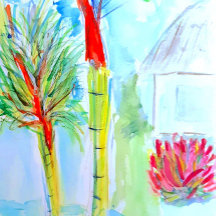 Tropical Palm Leggings By Ariella & Lily Designs