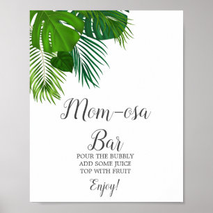 Tropical Palm Mom-osa Bar Sign