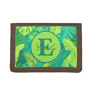 Tropical Palm Monogram Wallet