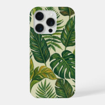 Tropical Palm & Monstera Leaves Botanical Phone C