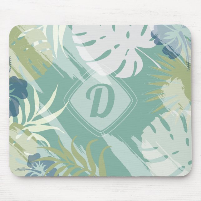 Tropical Palm Pattern Mouse Pad (Front)