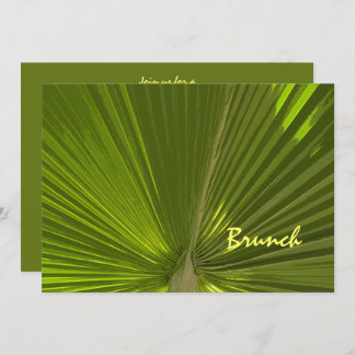 Tropical Palm Post Wedding Brunch Invitation