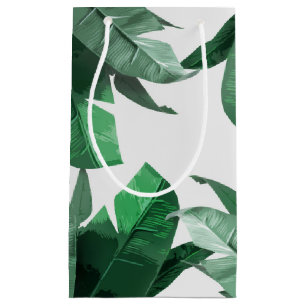 Tropical Palm Print Leaves Gift Bag