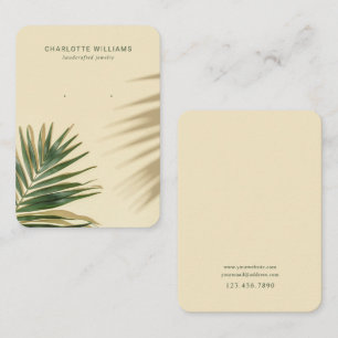 Tropical Palm Shadow Jewelry Display Card