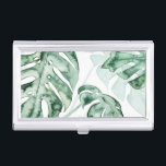 Tropical Palm Split Leaf Business Card Case<br><div class="desc">"Split Leaf II" by Grace Popp. Features a muted palette of tropical greenery.</div>