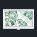 Tropical Palm Split Leaf Business Card Case<br><div class="desc">"Split Leaf II" by Grace Popp. Features a muted palette of tropical greenery.</div>