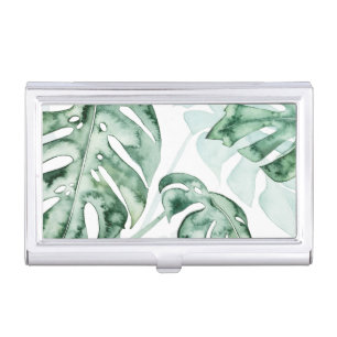 Tropical Palm Split Leaf Business Card Case