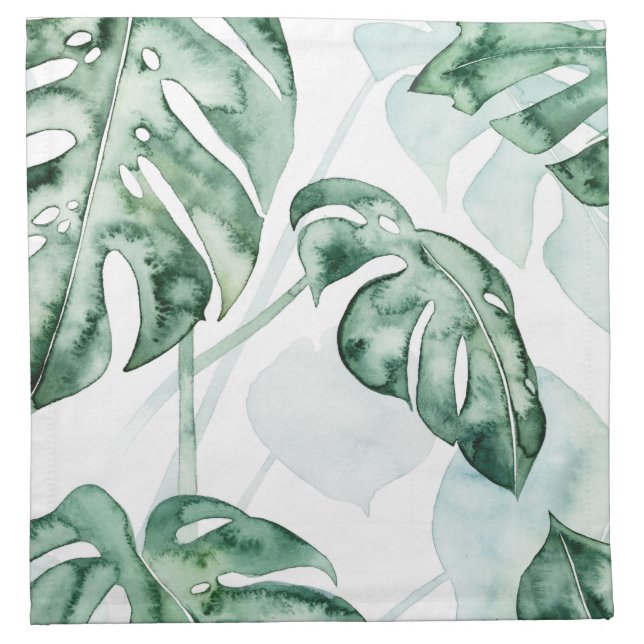 Tropical Palm Split Leaf Cloth Napkin (Front)