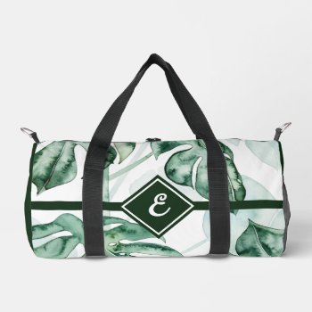 Tropical Palm Split Leaf Duffle Bag by worldartgroup at Zazzle