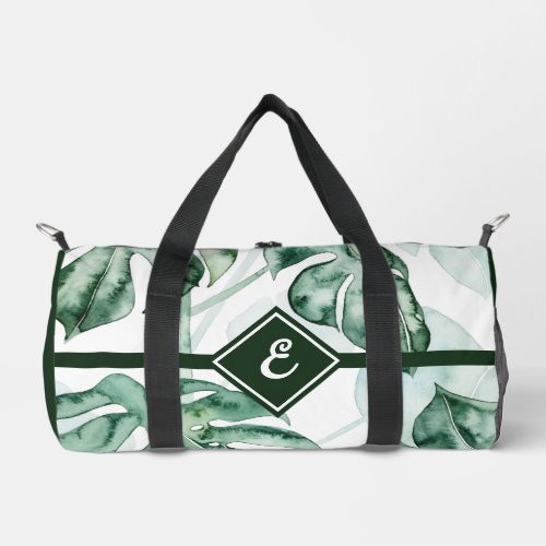 Tropical Palm Split Leaf Duffle Bag