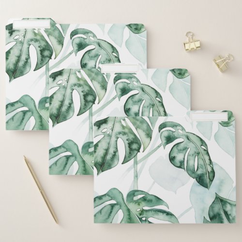 Tropical Palm Split Leaf File Folder