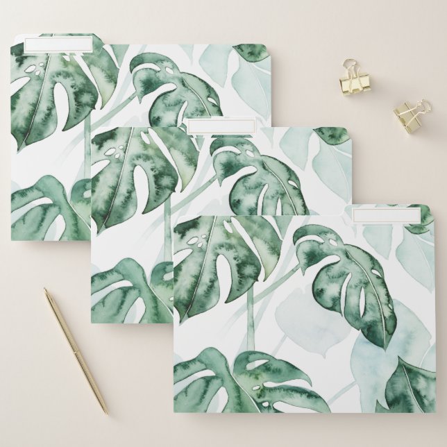 Tropical Palm Split Leaf File Folder (Set)