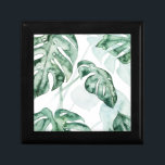 Tropical Palm Split Leaf Gift Box<br><div class="desc">"Split Leaf II" by Grace Popp. Features a muted palette of tropical greenery.</div>