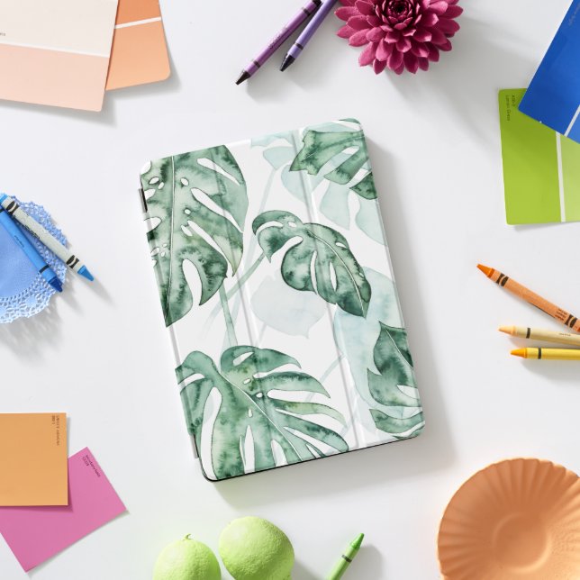 Tropical Palm Split Leaf iPad Pro Cover (Desk)
