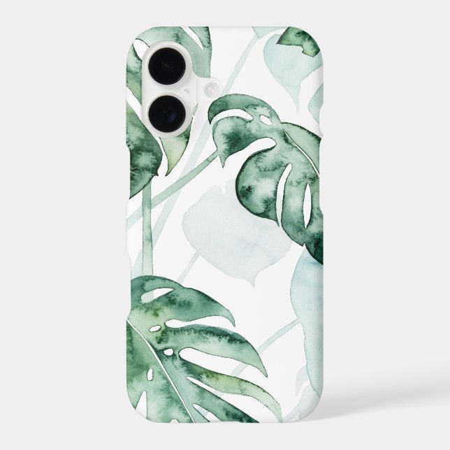 Tropical Palm Split Leaf Iphone Case (Back)