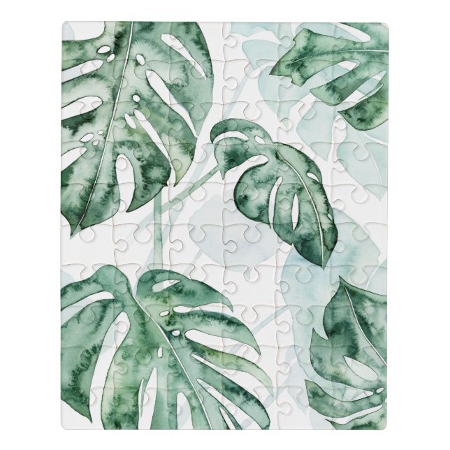 Tropical Palm Split Leaf Jigsaw Puzzle (Puzzle Vertical)