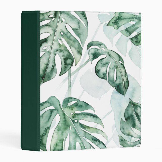 Tropical Palm Split Leaf Mini Binder (Front/Spine)
