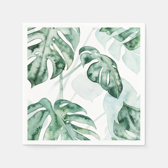 Tropical Palm Split Leaf Napkins (Front)