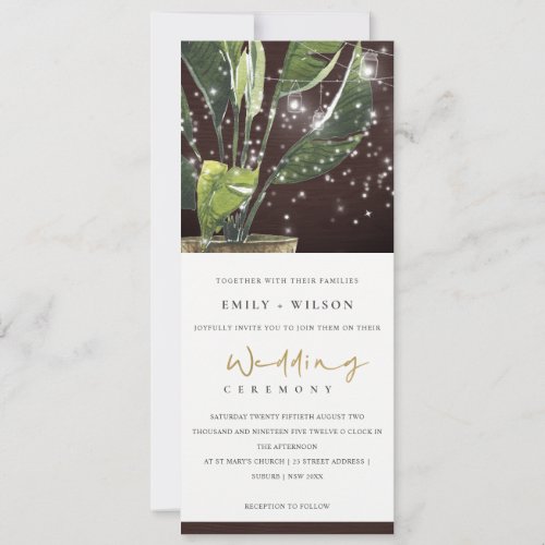 TROPICAL PALM STARRY NIGHT MASON JAR LIGHT WEDDING