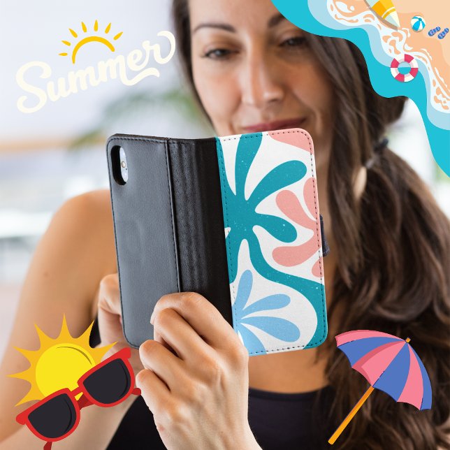 Tropical Palm Summer Vacation & Beach Style Samsung Galaxy Wallet Case (Find me under the Palm summer theme Samsung Galaxy Wallet Case)