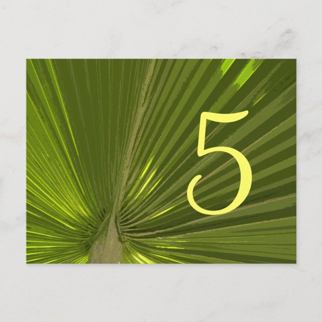 Tropical Palm Table Number (Front)