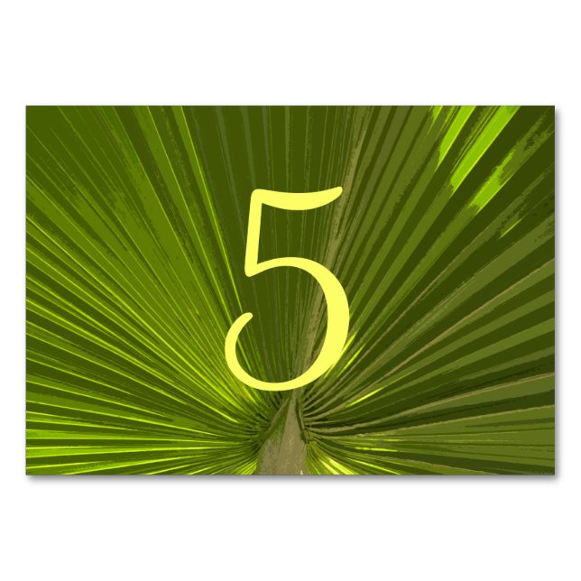 Tropical Palm Table Numbers (Front)