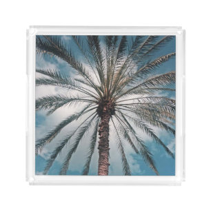 Tropical palm tree- acrylic tray