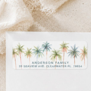 Tropical Palm Tree Address Labels