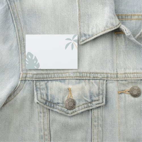 Tropical Palm Tree and Monstera Leaf  Name Tag