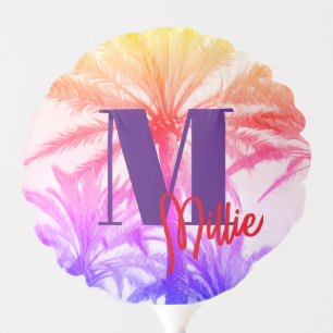 Tropical Palm Tree Balloon – Retro 80s Summer